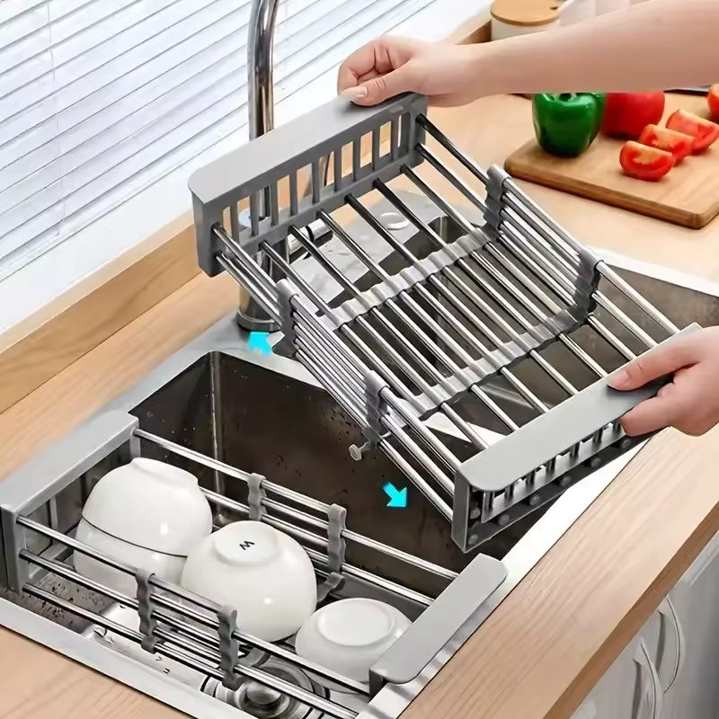 Égouttoir extensible pour évier plus organisé