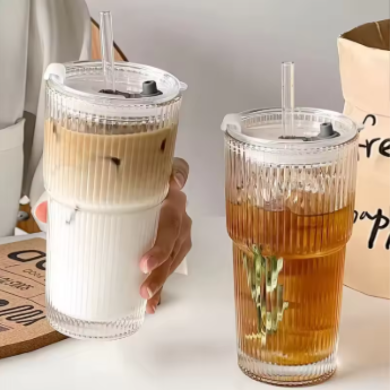 Gobelet en verre nomade anti-fuite – avec couvercle sécurisé
