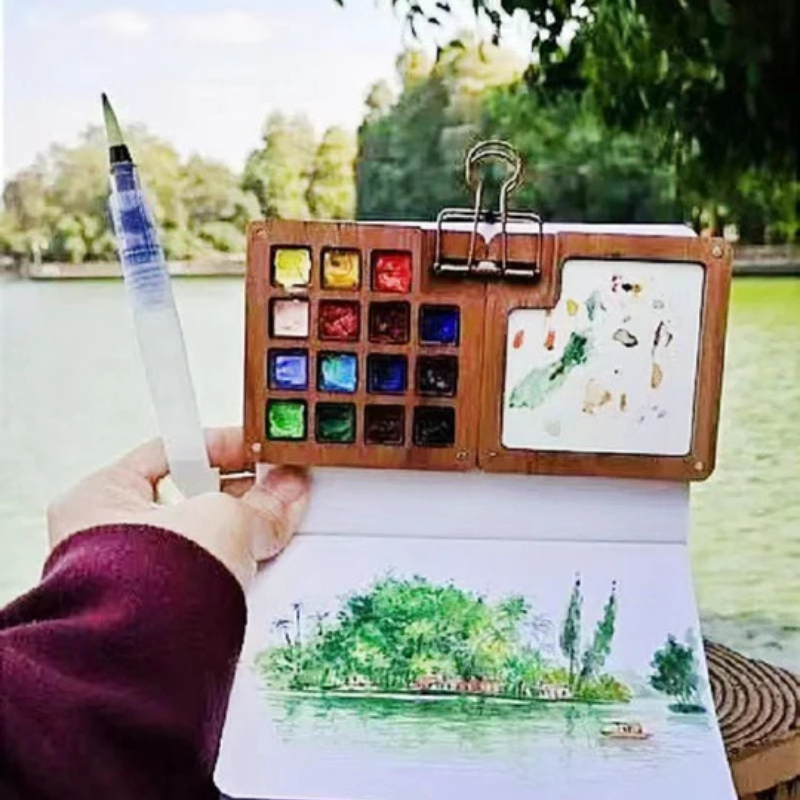 Kit de peinture aquarelle de poche pour peindre partout