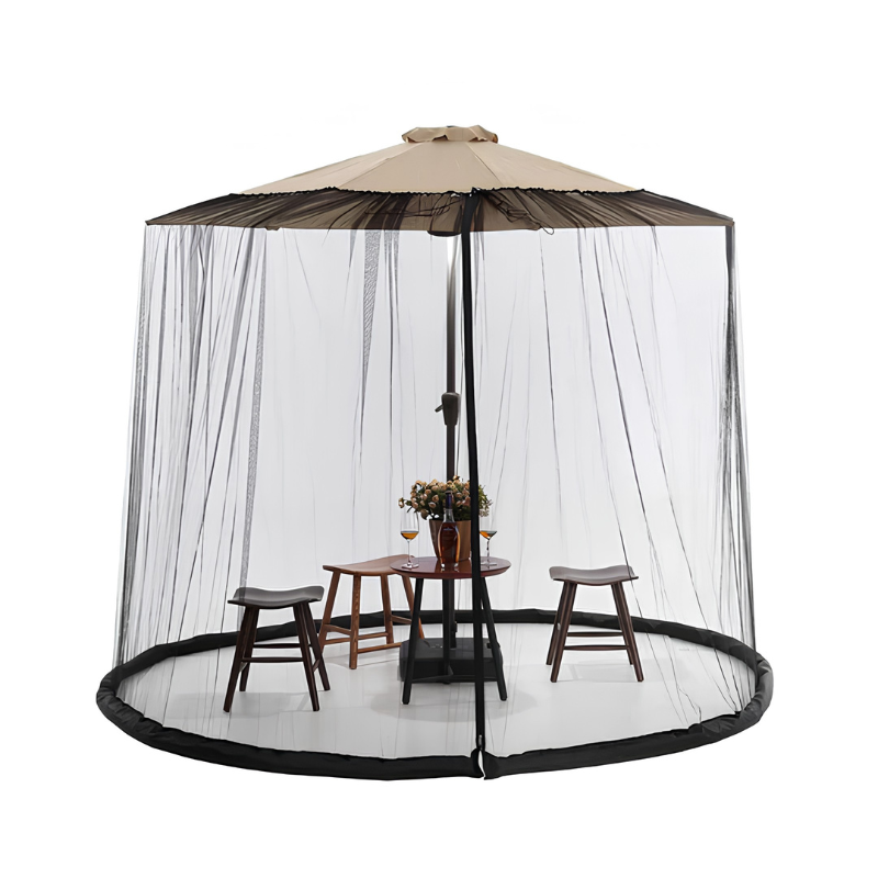 Moustiquaire parasol – protection anti-insectes avec fermeture zippée