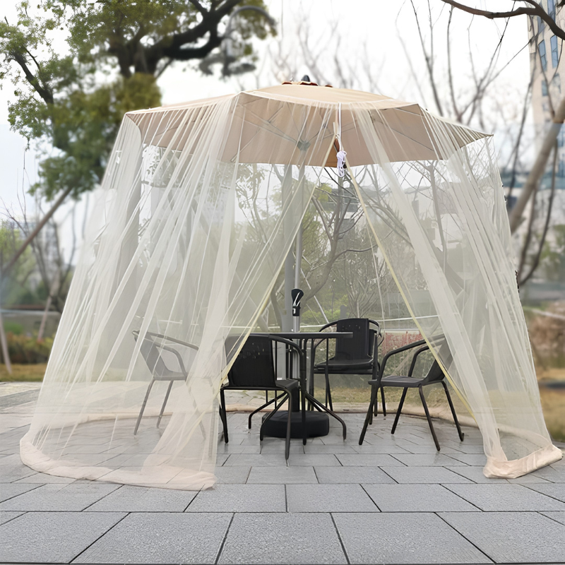 Moustiquaire parasol – protection anti-insectes avec fermeture zippée