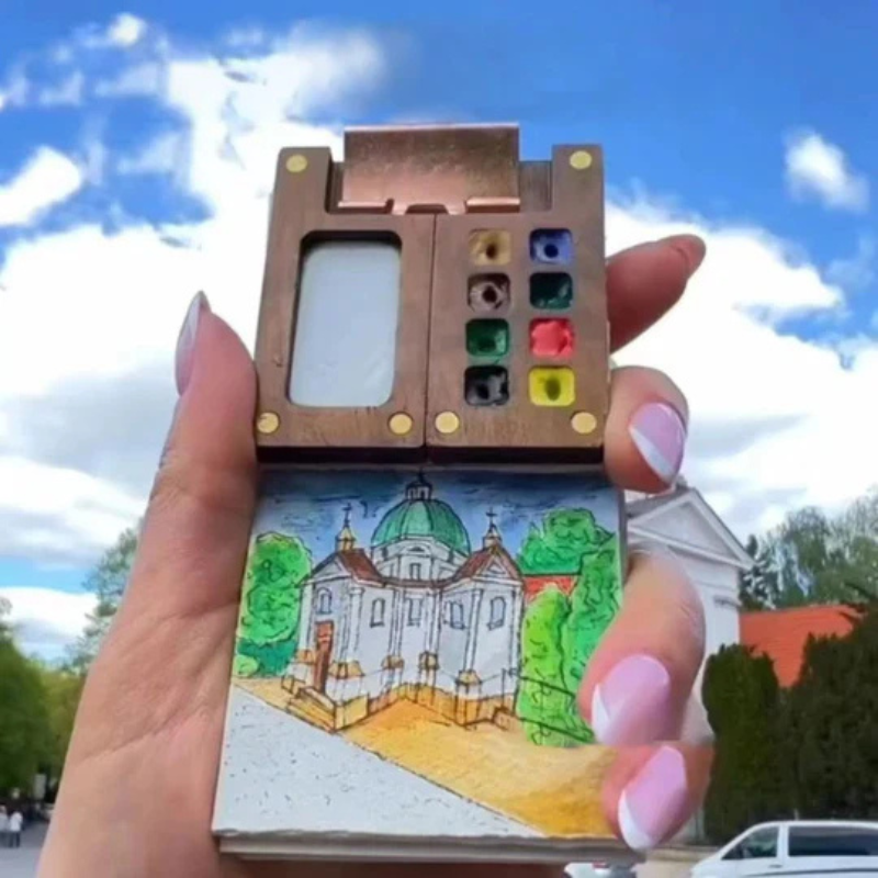 Kit de peinture aquarelle de poche pour peindre partout