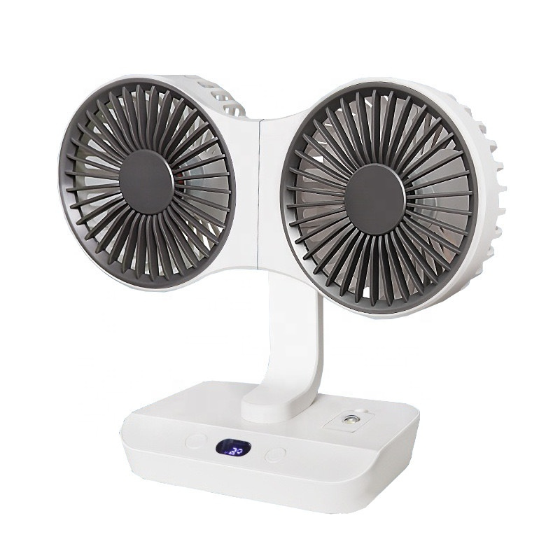 Ventilateur Double Tête Rechargeable et Réglable