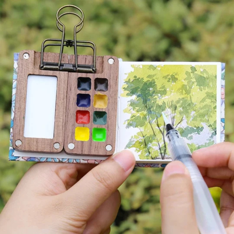 Kit de peinture aquarelle de poche pour peindre partout