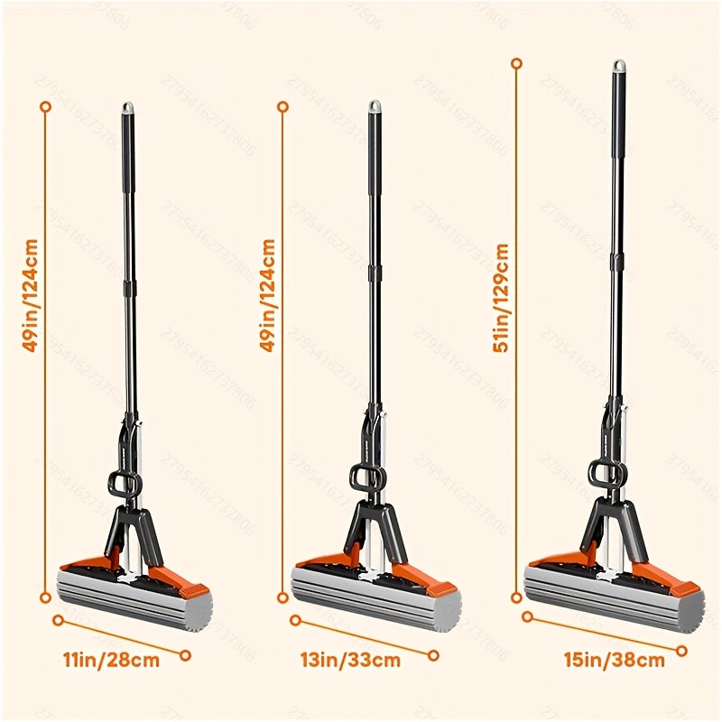 CLEANFLOW - Mop à Pression Éponge Haute Absorption pour Salle de Bain et Sols
