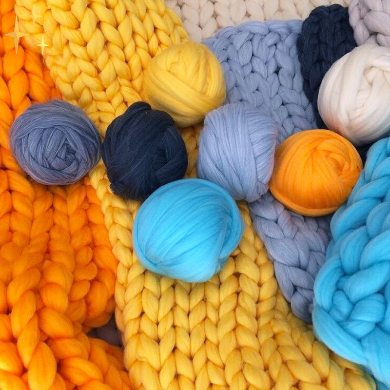 Couverture en Tricot Épais | Extra Grande & Chaude | Accessoire de Décoration | Design Fait Main
