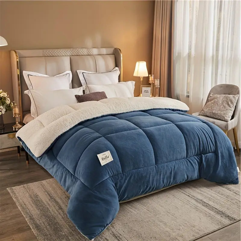 Couette Nordura Hiver | 3 couches & Matelassée | Design à carreaux | Chaude & Facile d'entretien