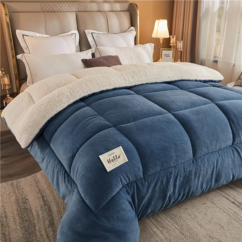 Couette Nordura Hiver | 3 couches & Matelassée | Design à carreaux | Chaude & Facile d'entretien