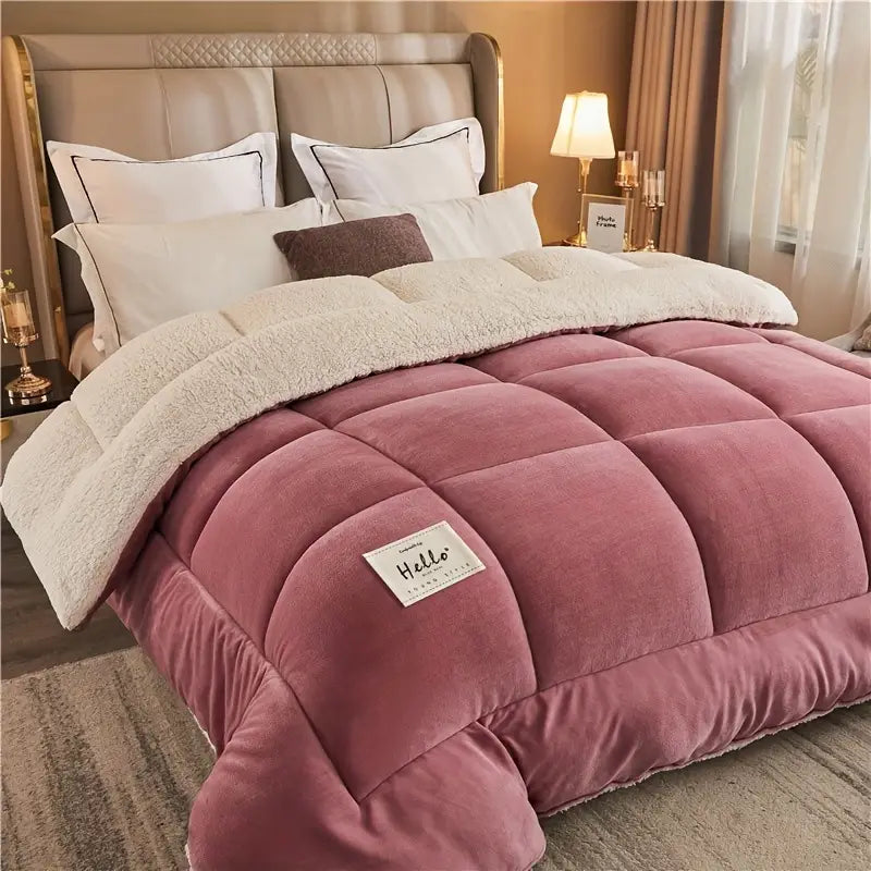Couette Nordura Hiver | 3 couches & Matelassée | Design à carreaux | Chaude & Facile d'entretien