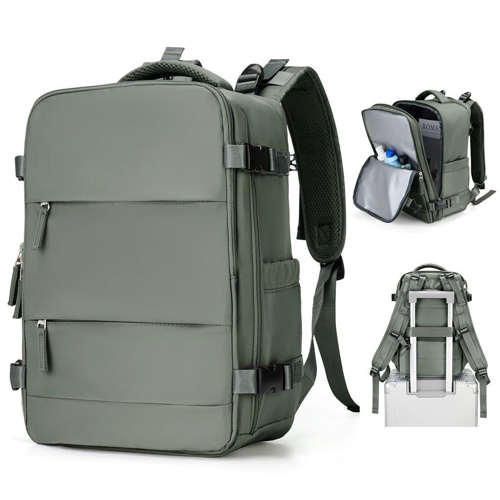 Sac à dos de voyage Travomate | Étanche & Polyvalent | Compartiment pour ordinateur portable 15,6" | Grande capacité avec séparation humide-sèche