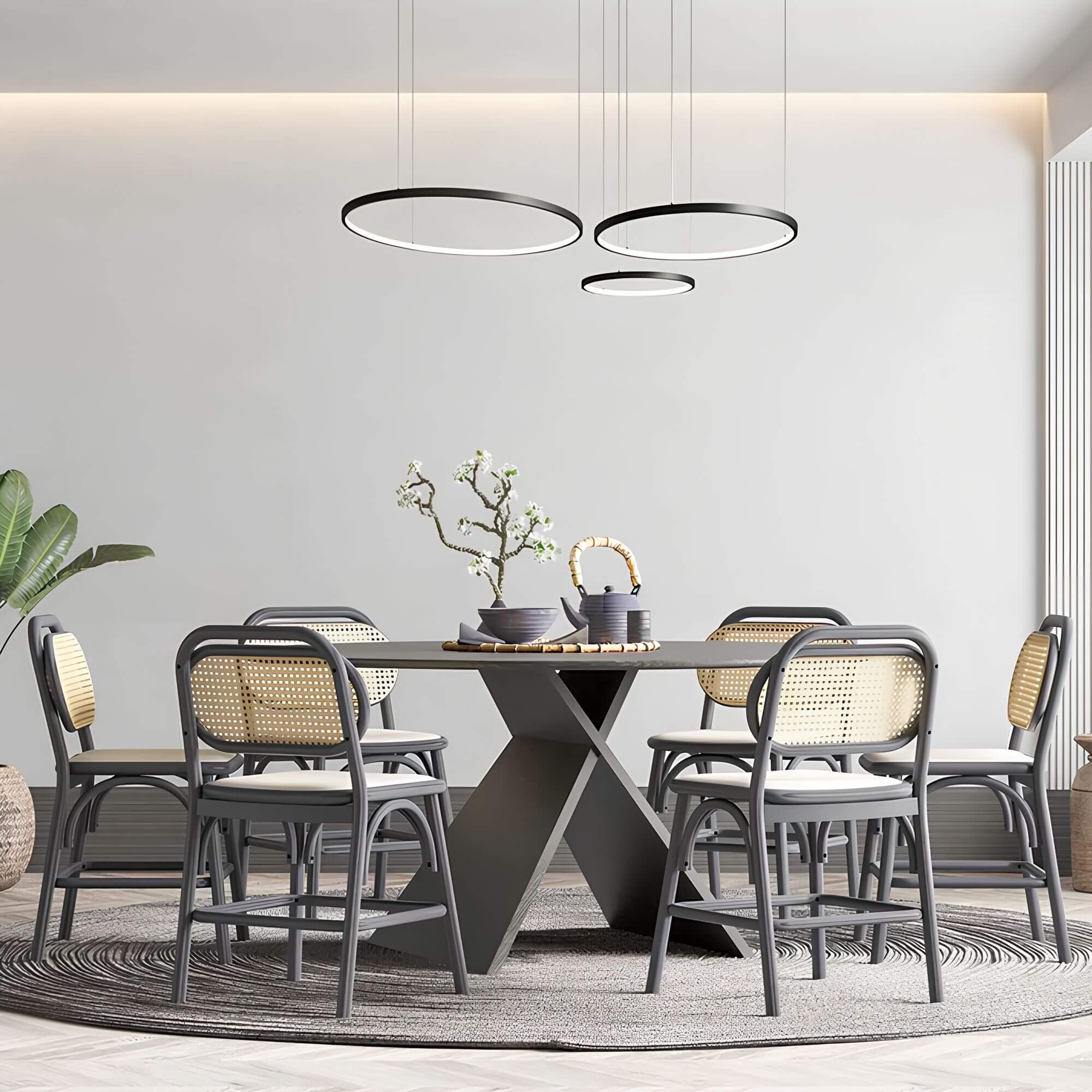 CircaLuxe – Lustre de plafond LED en anneau
