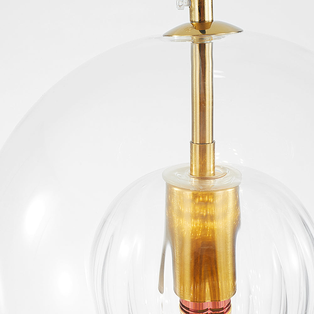 Lampe suspendue en verre élégante en forme de boule