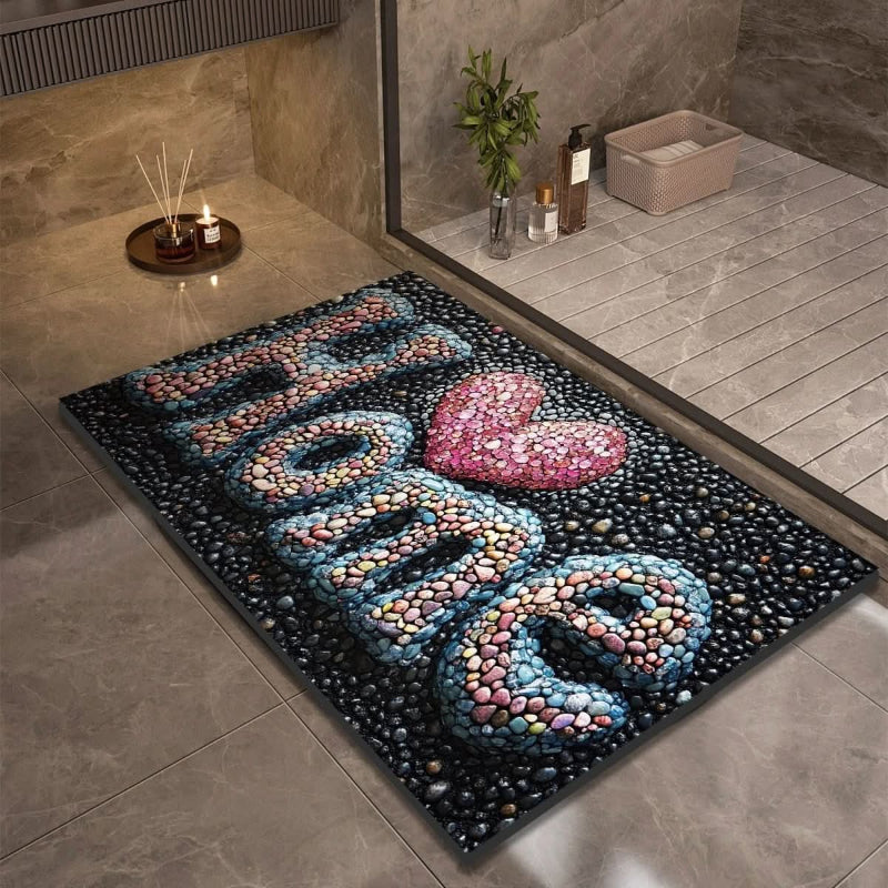 AQUAVIVE – Tapis de Bain en Terre de Diatomée Antidérapant à Séchage Rapide Confort