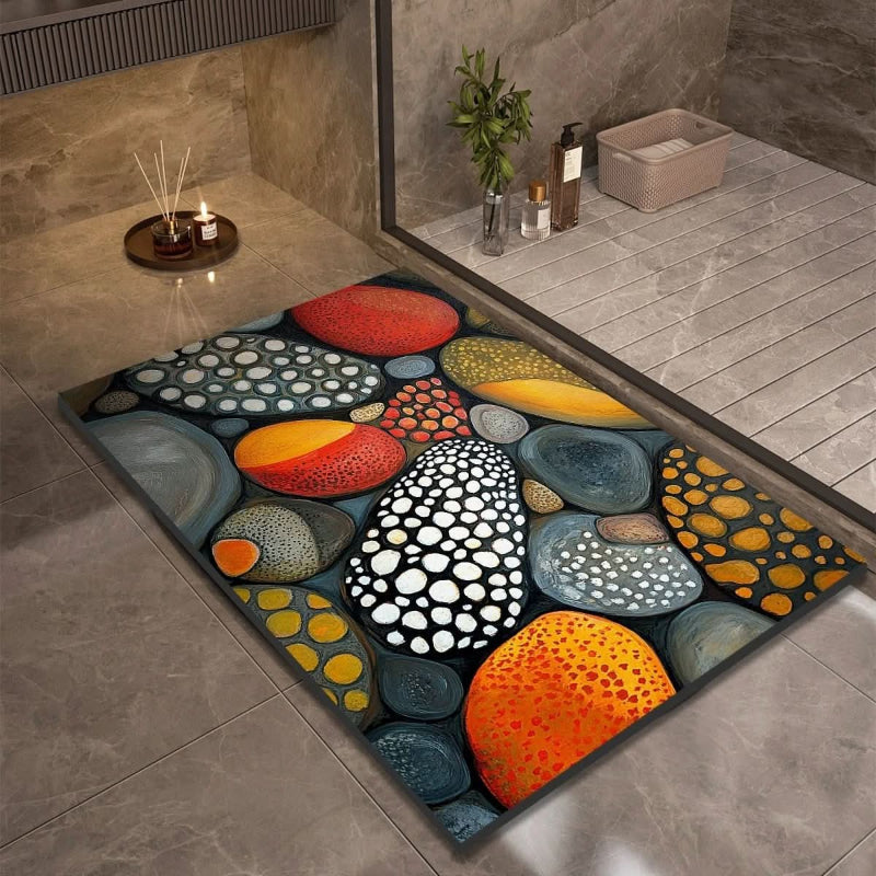 AQUAVIVE – Tapis de Bain en Terre de Diatomée Antidérapant à Séchage Rapide Confort
