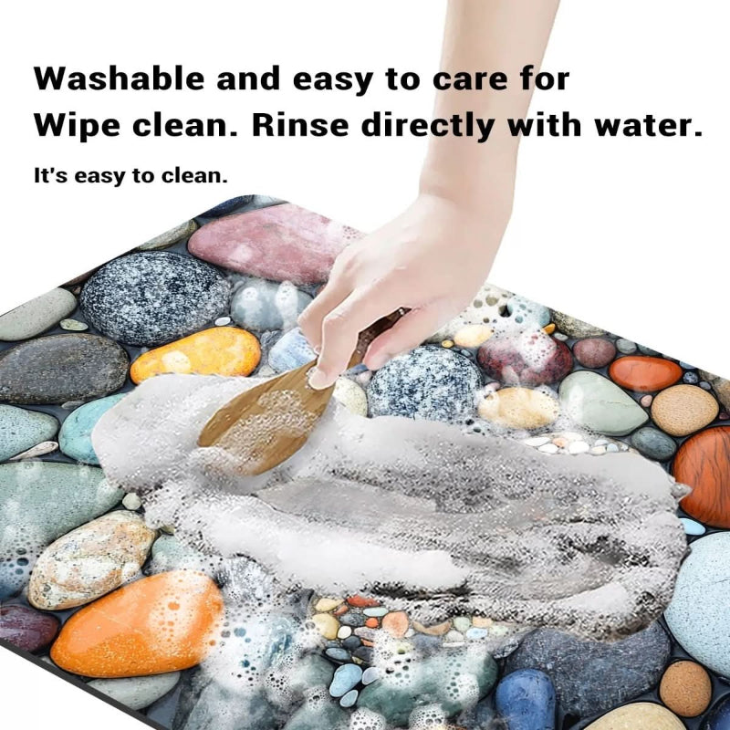 AQUAVIVE – Tapis de Bain en Terre de Diatomée Antidérapant à Séchage Rapide Confort