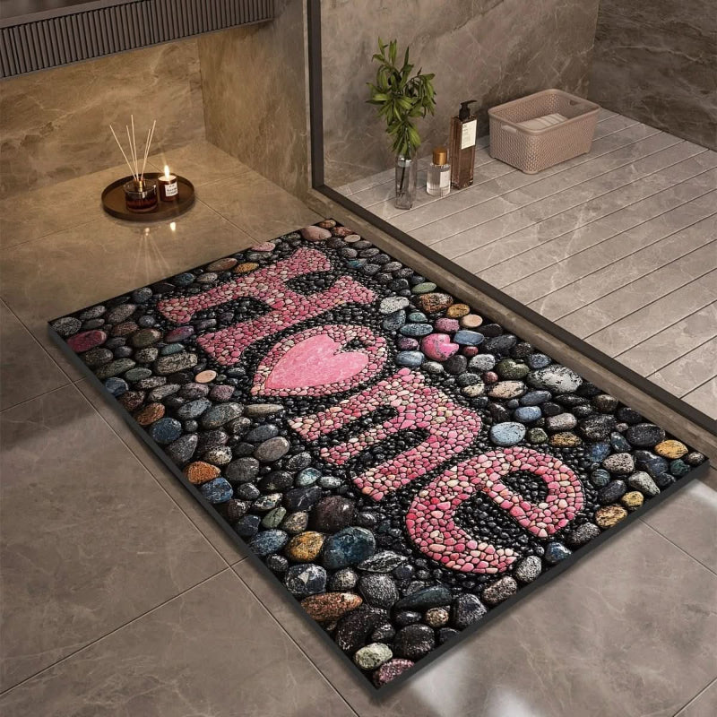 AQUAVIVE – Tapis de Bain en Terre de Diatomée Antidérapant à Séchage Rapide Confort