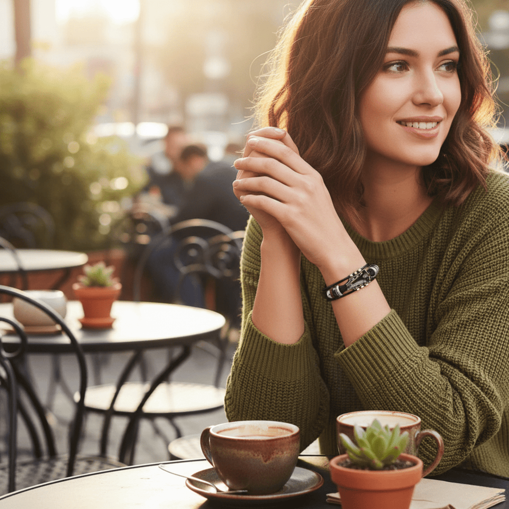 MUSIKSTRUM – Bracelet en cuir au design inspiré de la guitare