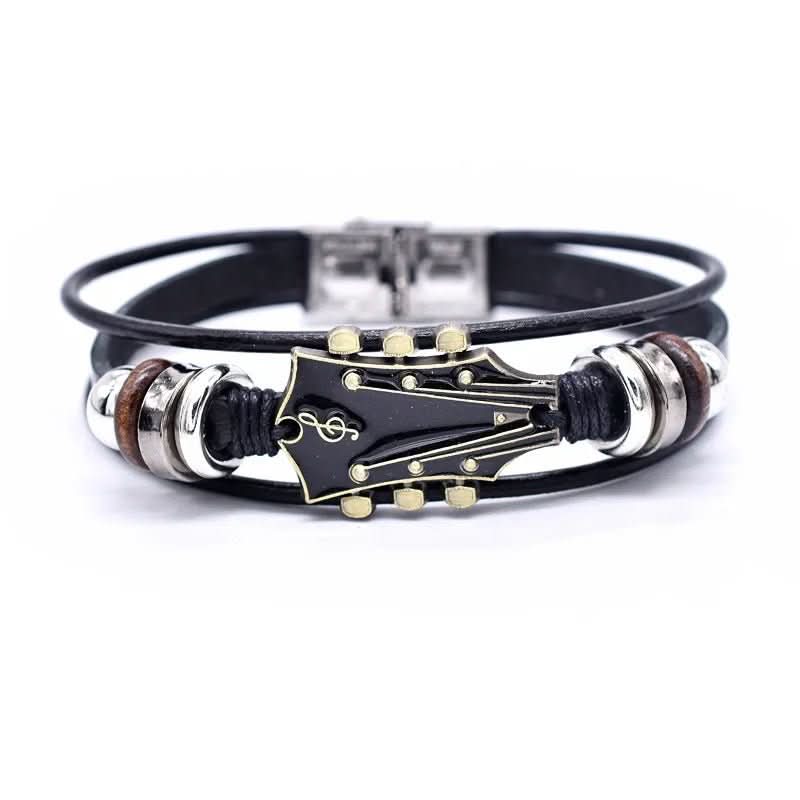 MUSIKSTRUM – Bracelet en cuir au design inspiré de la guitare