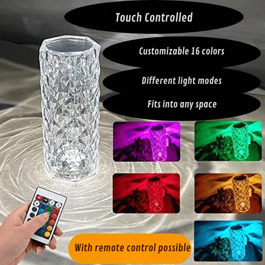 Lampe LED décorative de style cristal