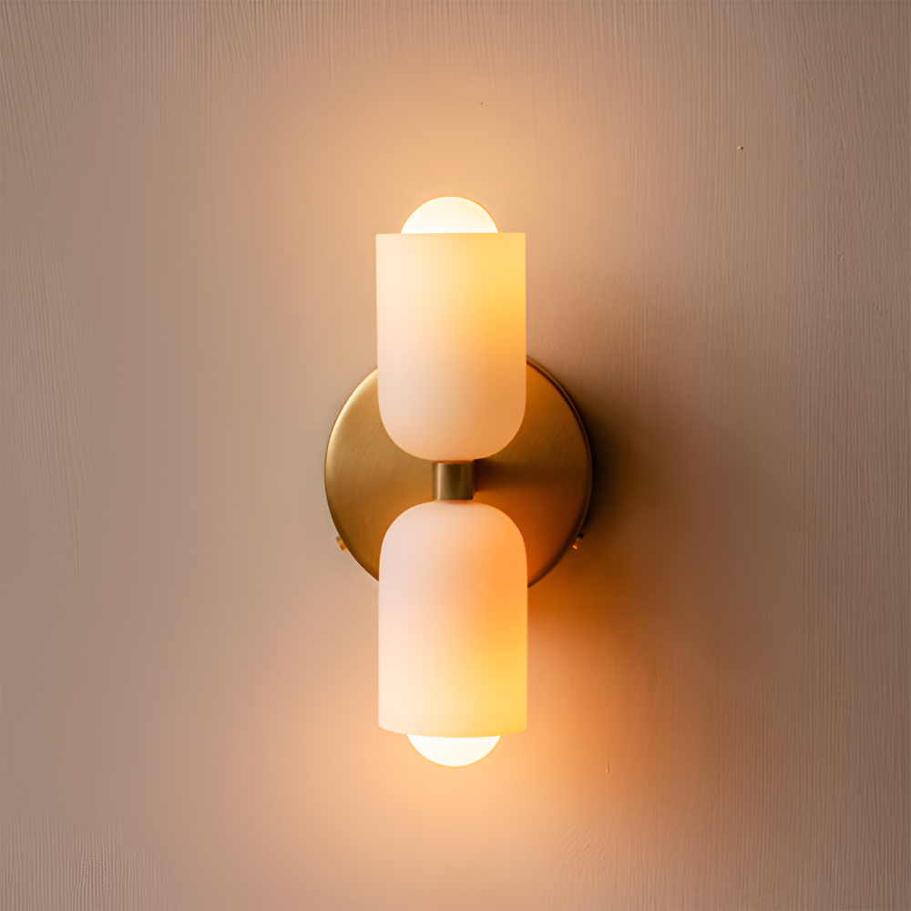 DualGlow – Applique Murale avec Deux Sources de Lumière en Acrylique et Métal
