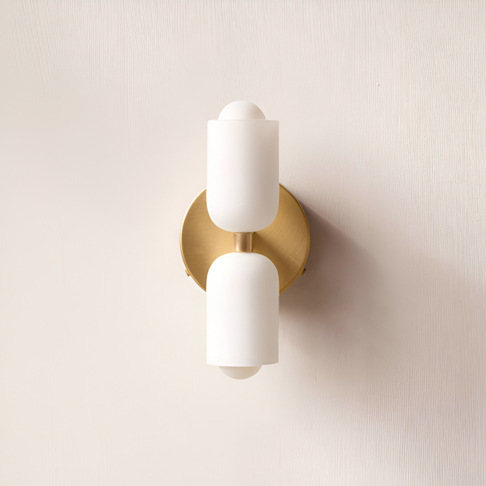 DualGlow – Applique Murale avec Deux Sources de Lumière en Acrylique et Métal