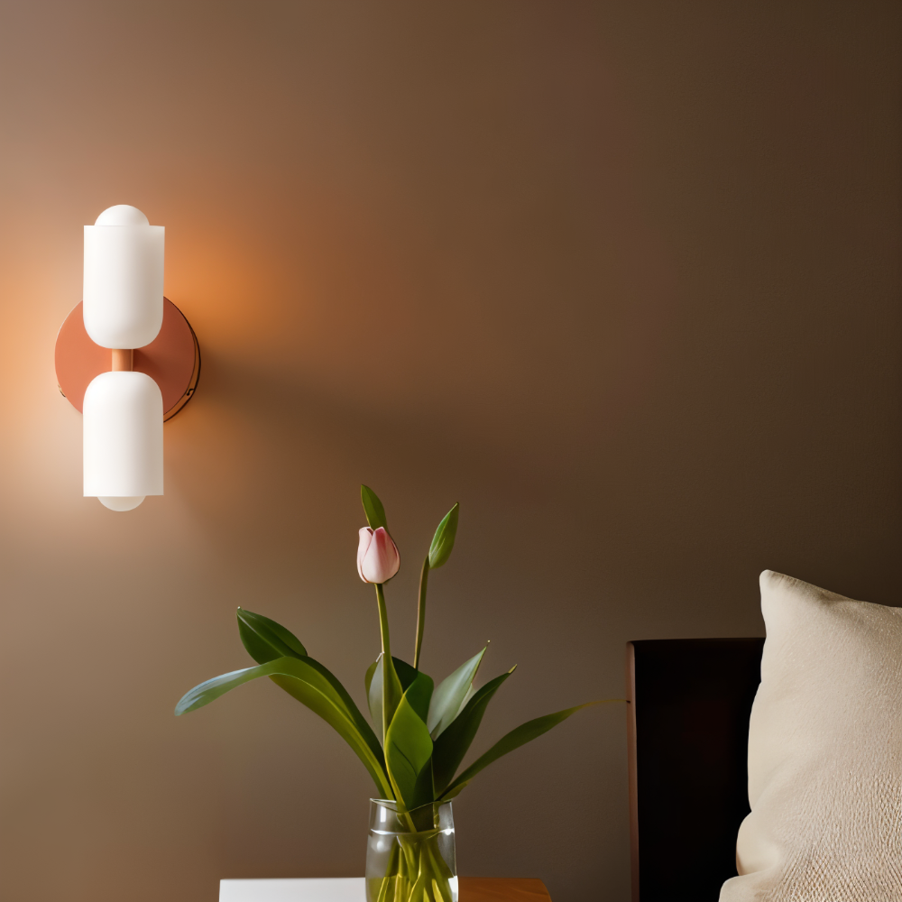 DualGlow – Applique Murale avec Deux Sources de Lumière en Acrylique et Métal
