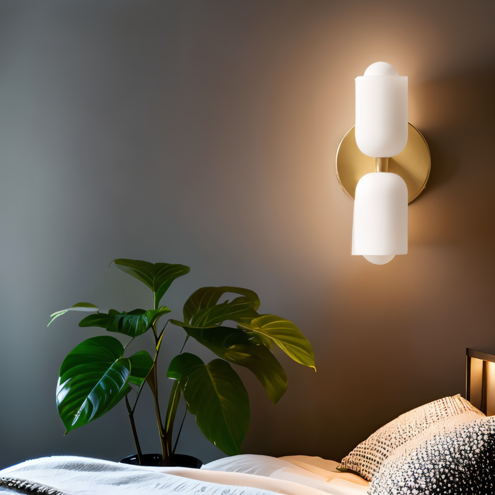 DualGlow – Applique Murale avec Deux Sources de Lumière en Acrylique et Métal
