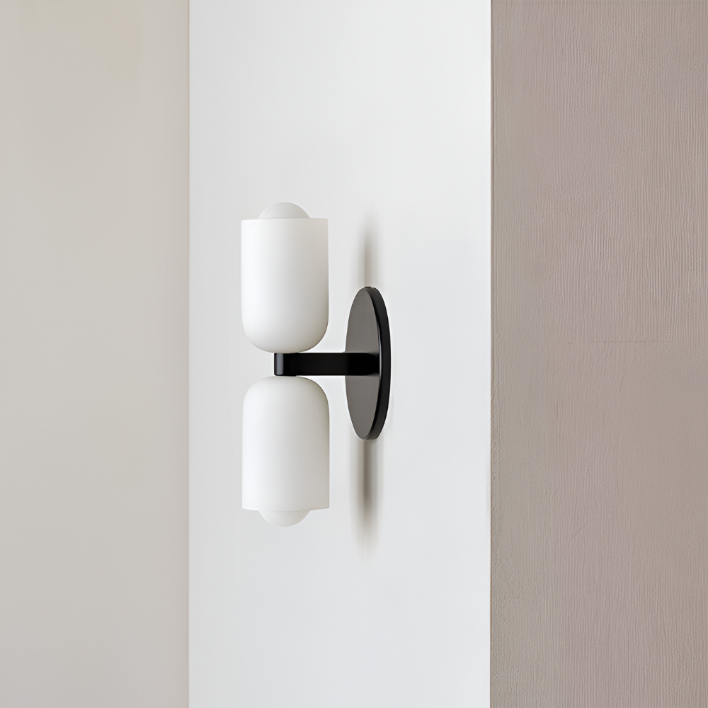 DualGlow – Applique Murale avec Deux Sources de Lumière en Acrylique et Métal