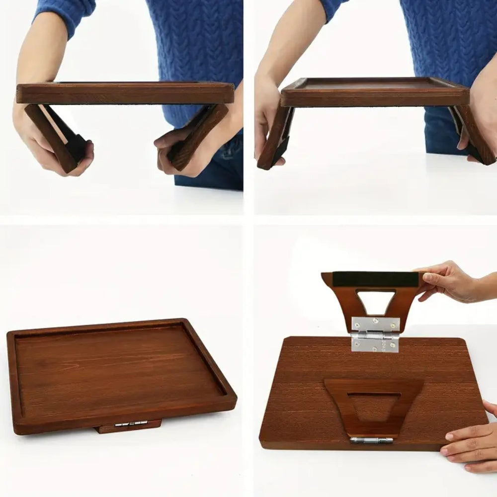 Table de plateau ajustable en bambou à clipser
