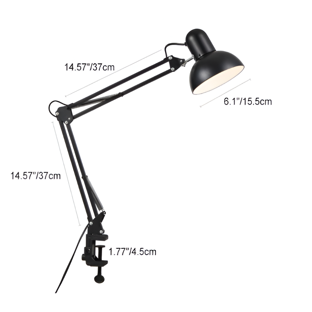 Lampe de bureau réglable avec clip – Lampe LED à bras long