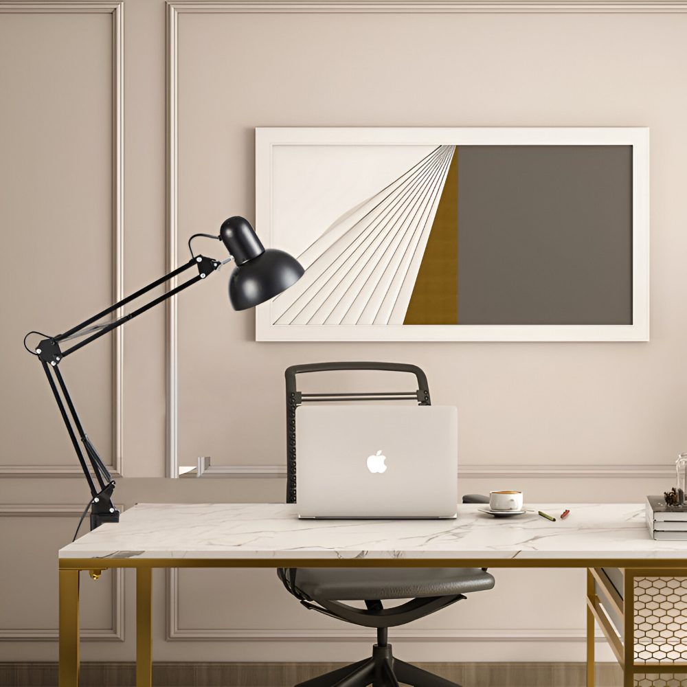 Lampe de bureau réglable avec clip – Lampe LED à bras long