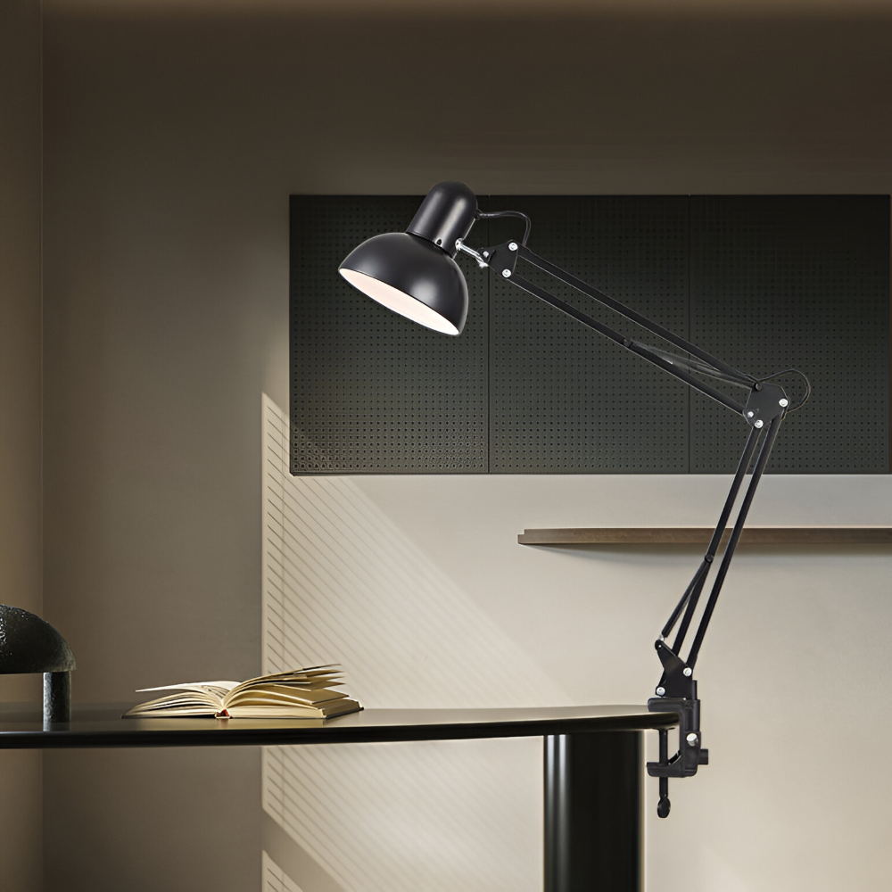 Lampe de bureau réglable avec clip – Lampe LED à bras long