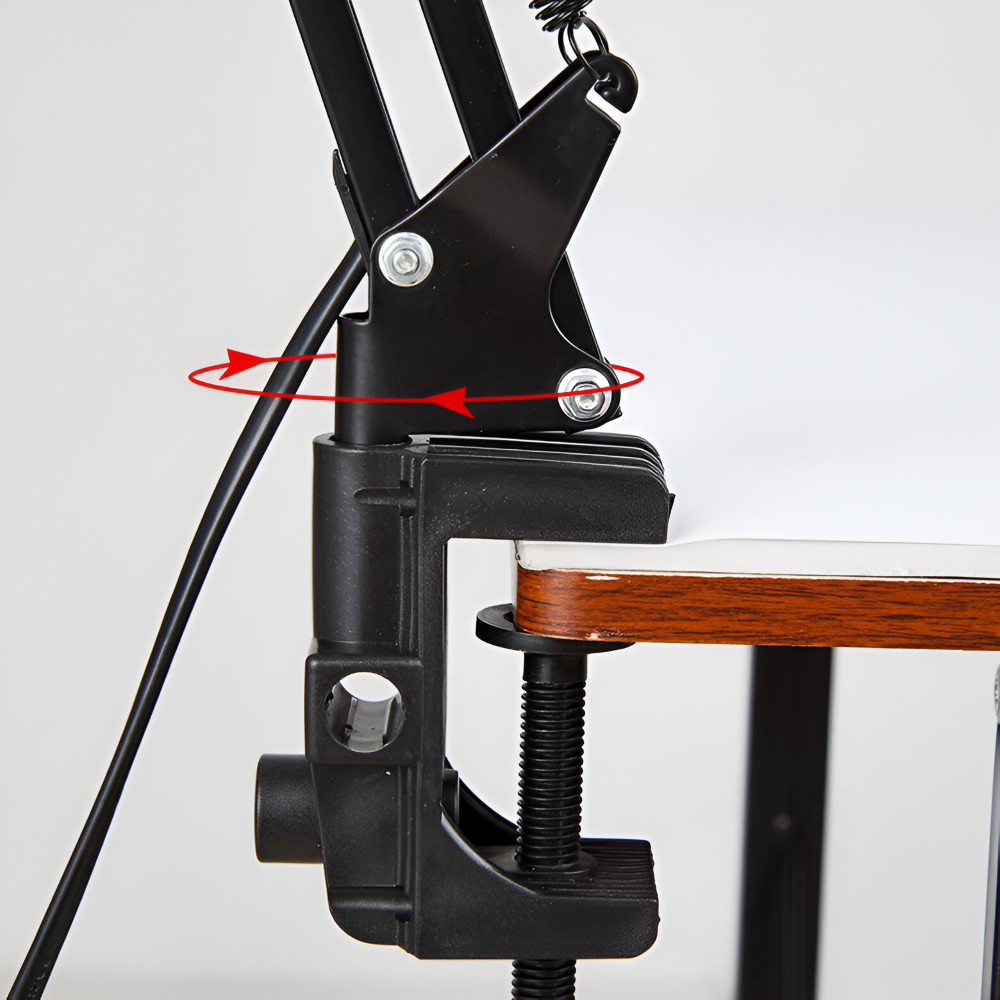 Lampe de bureau réglable avec clip – Lampe LED à bras long