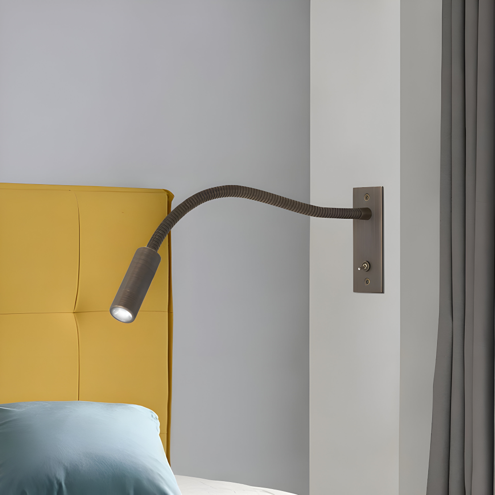 Applique Murale Ajustable avec Bras Courbé et Col Flexible