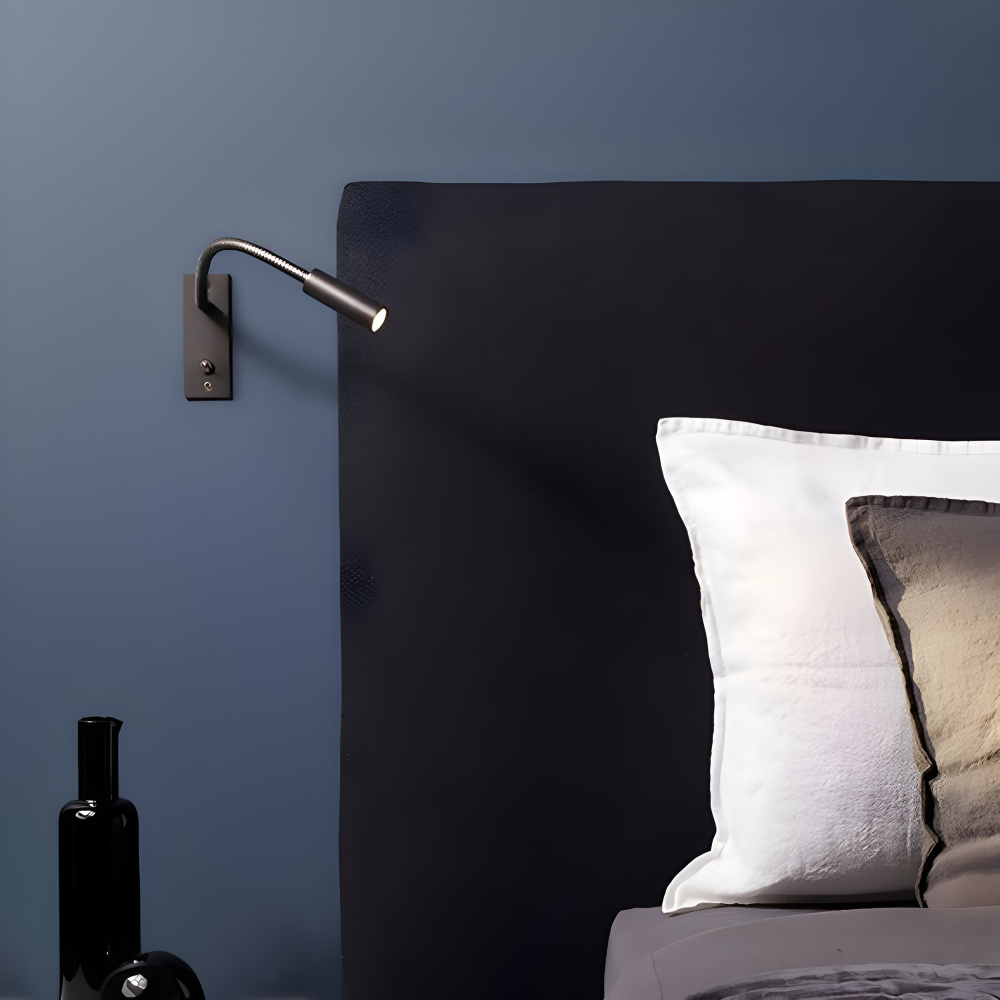Applique Murale Ajustable avec Bras Courbé et Col Flexible