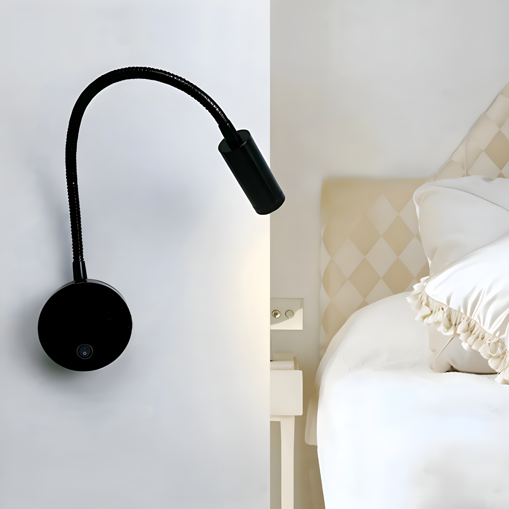 Lampe murale LED avec col de cygne – lampe de lecture réglable pour le lit