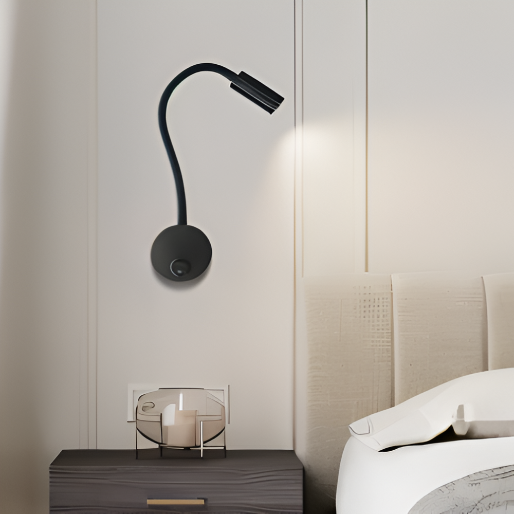 Lampe murale LED avec col de cygne – lampe de lecture réglable pour le lit