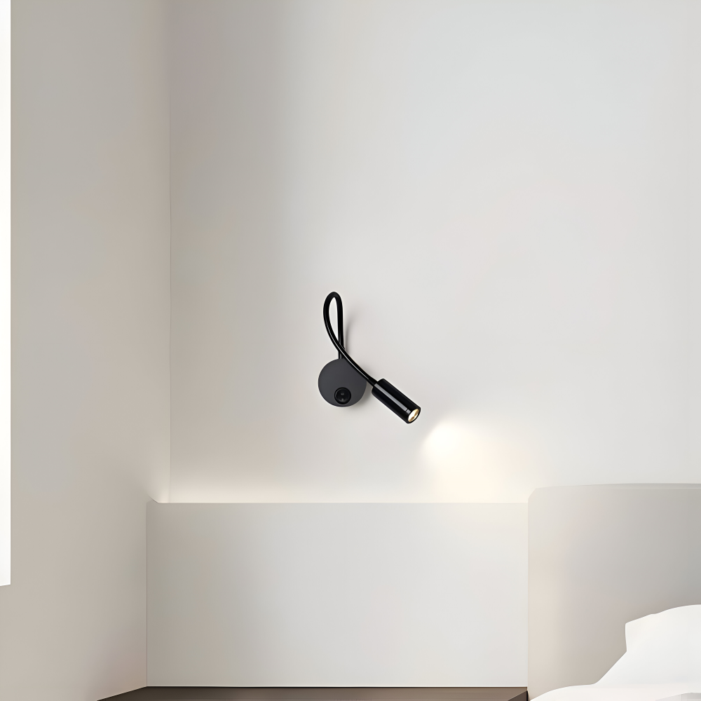Lampe murale LED avec col de cygne – lampe de lecture réglable pour le lit