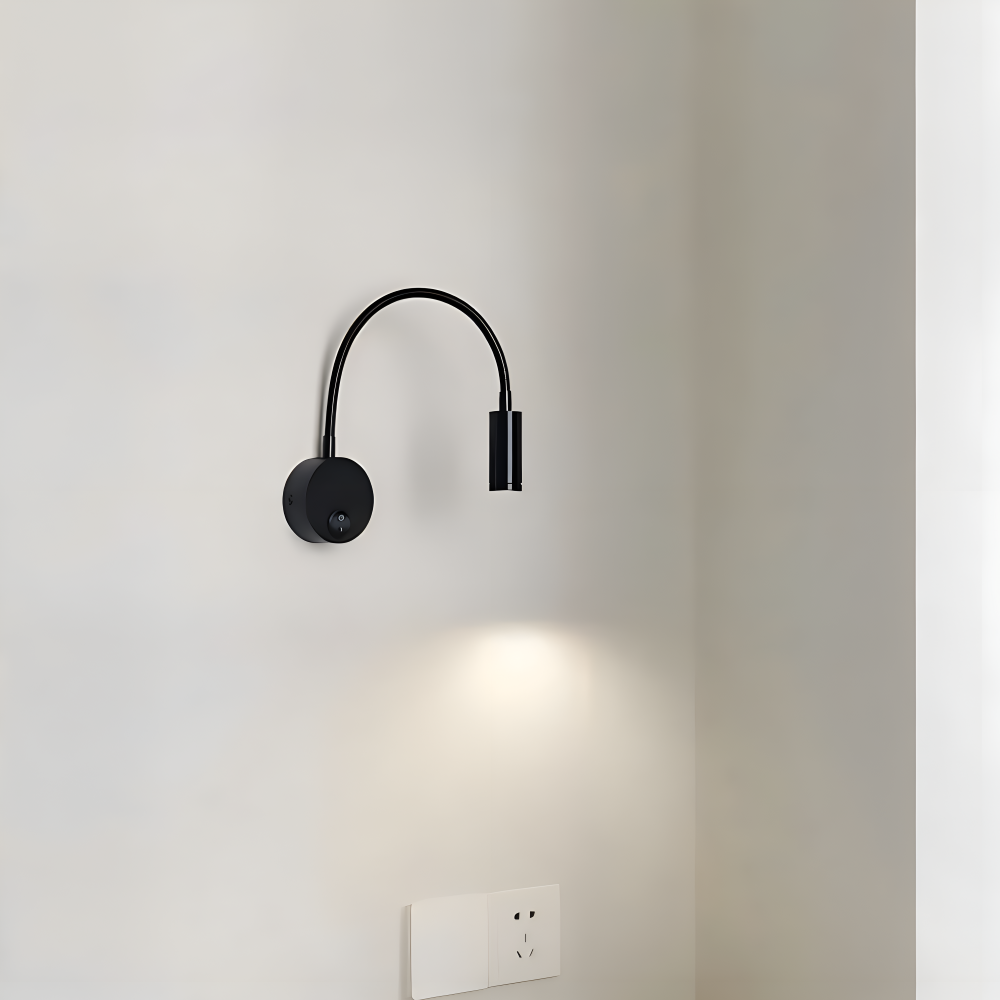 Lampe murale LED avec col de cygne – lampe de lecture réglable pour le lit