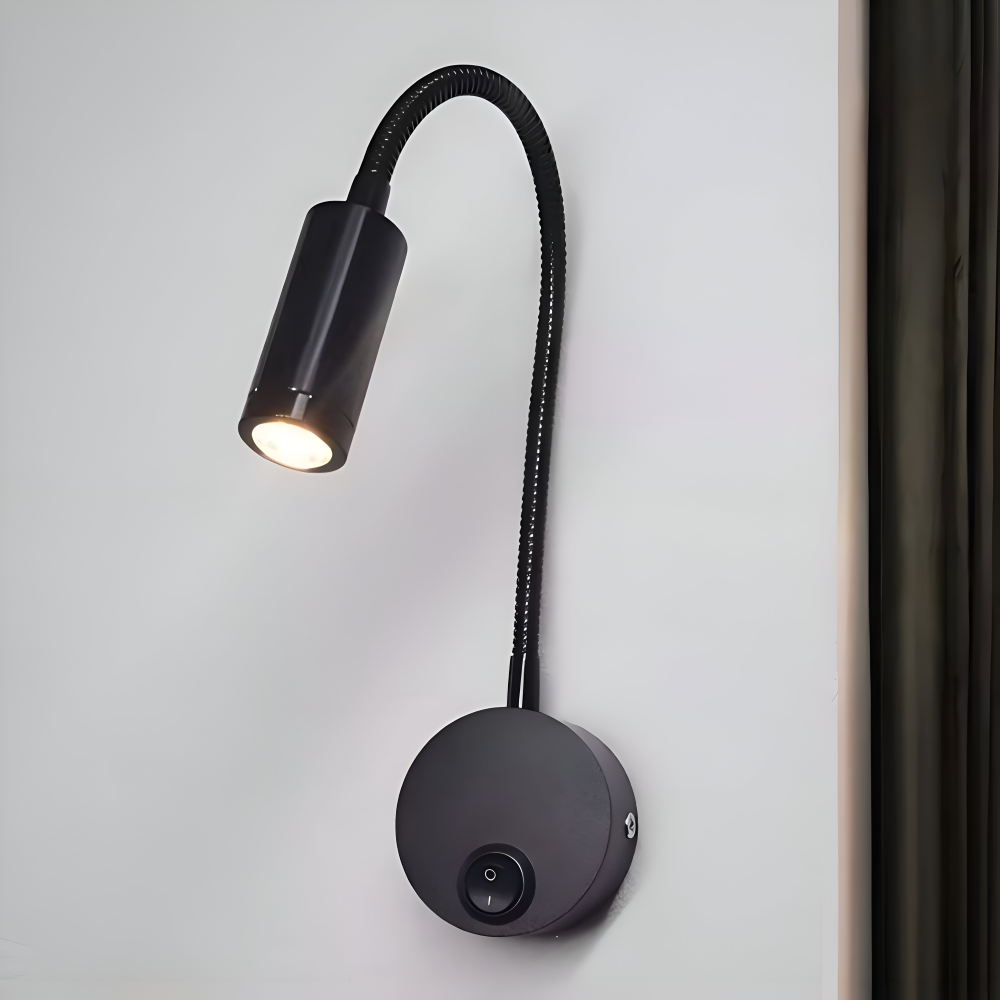Lampe murale LED avec col de cygne – lampe de lecture réglable pour le lit