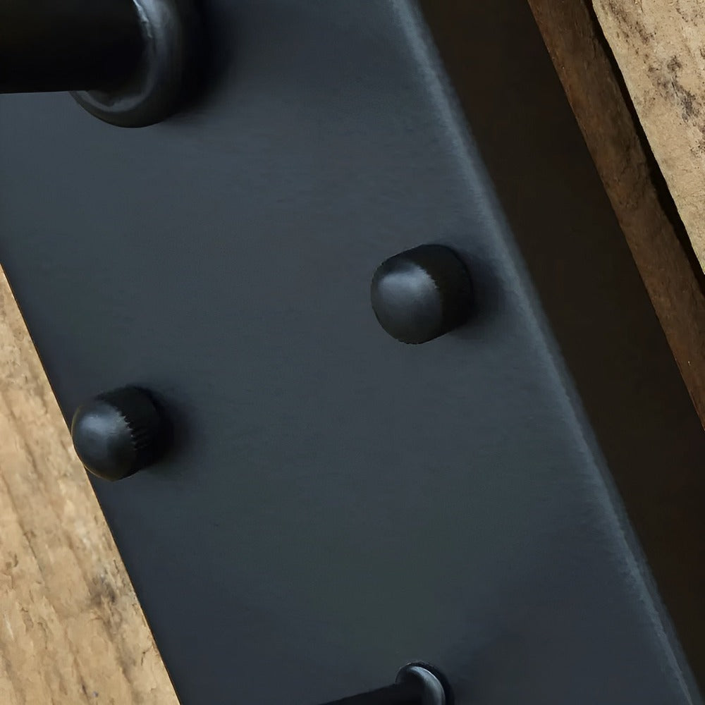 Applique vintage en fer noir – éclairage extérieur industriel