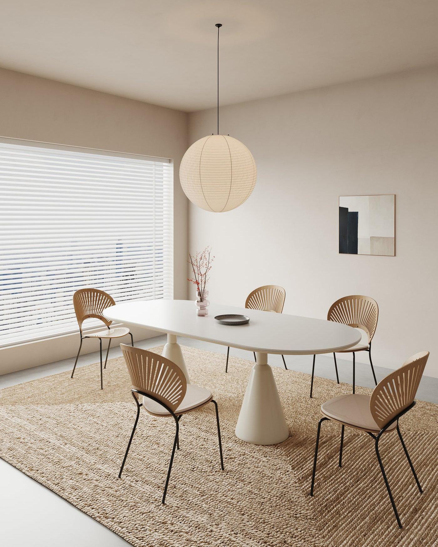 Lampe Suspendue Ronde Akari - Éclairage Suspendu Élégant avec Éclairage Ambiant
