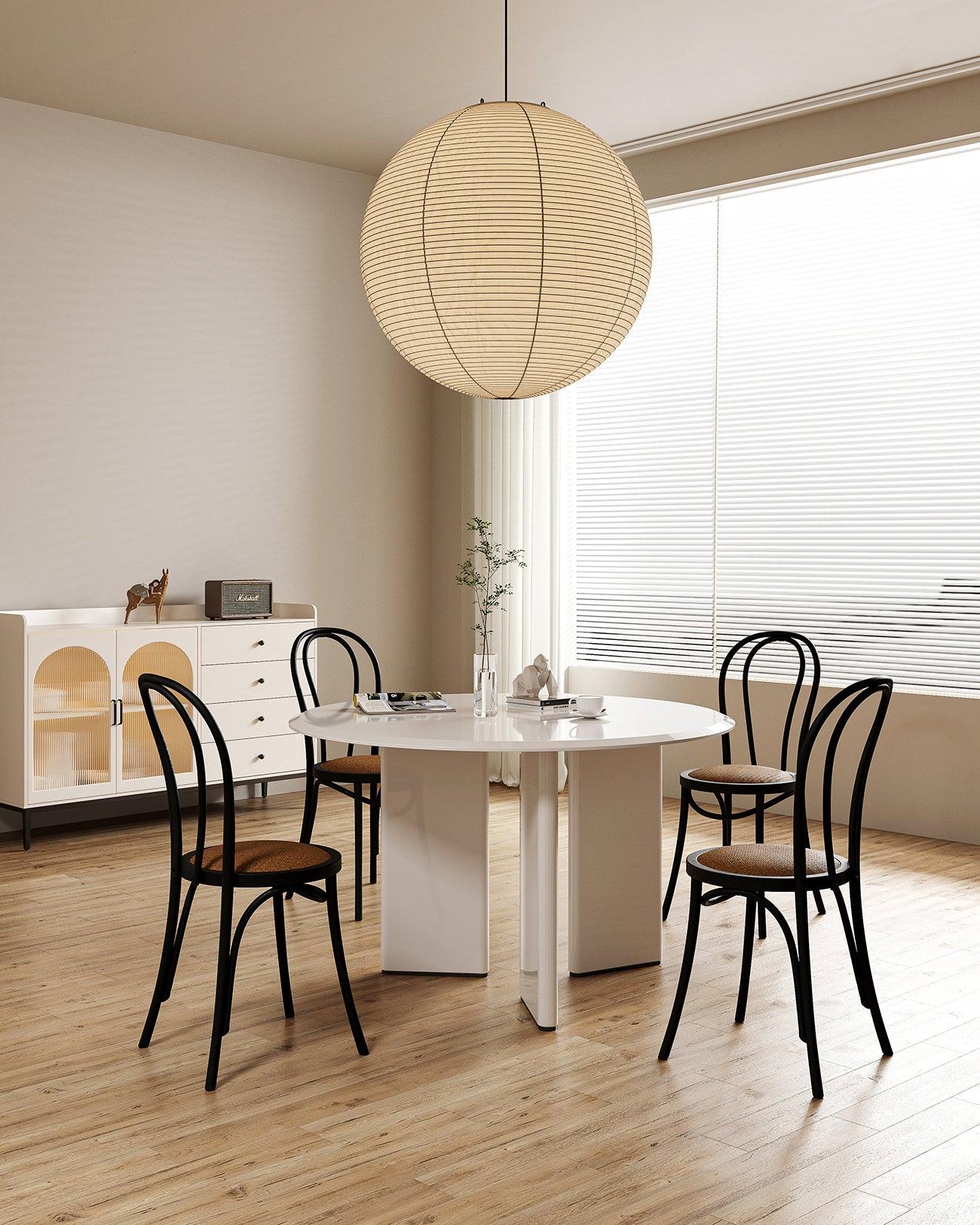 Lampe Suspendue Ronde Akari - Éclairage Suspendu Élégant avec Éclairage Ambiant