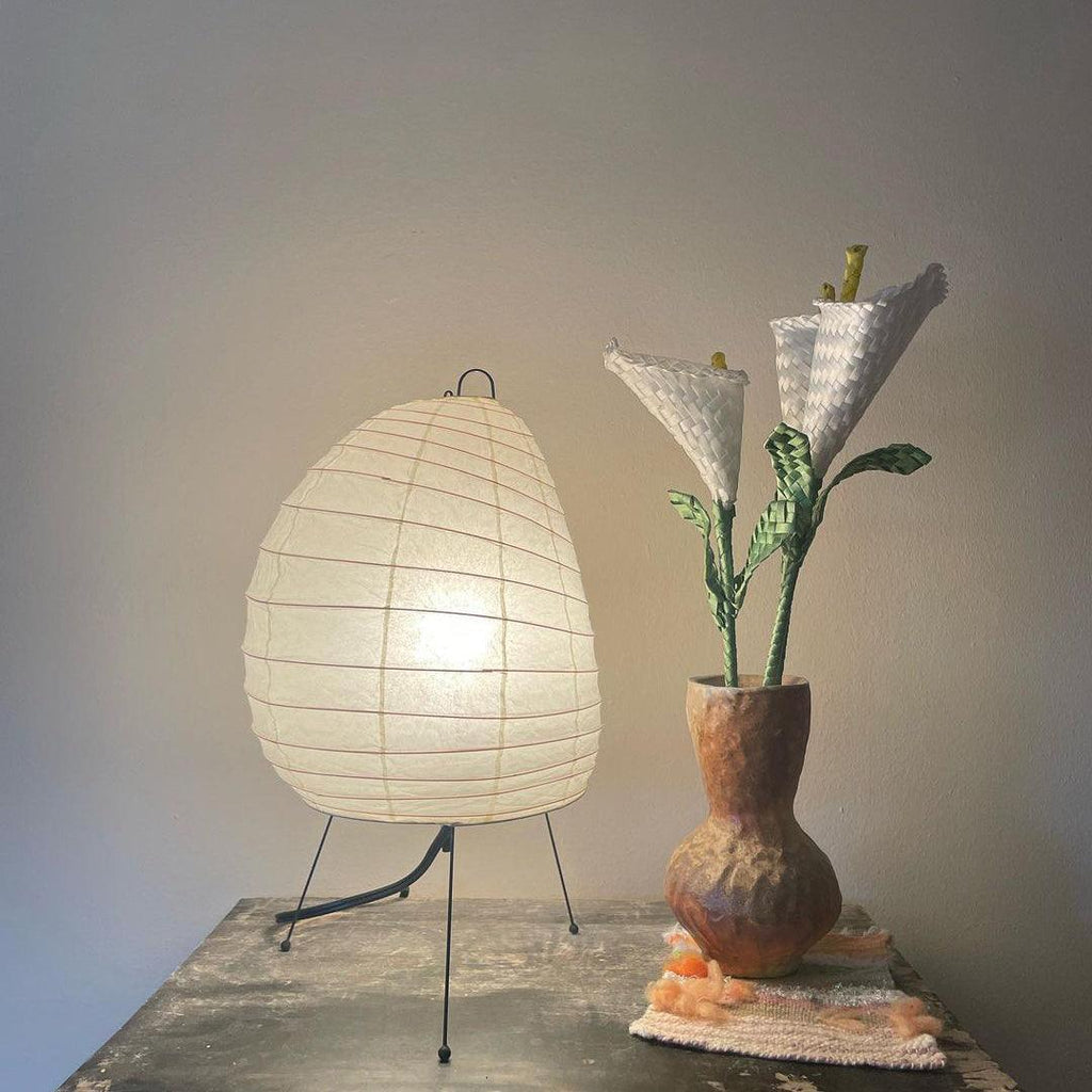 Lampe de Table Akari Washi - Lampe de Chevet Élégante avec Lumière Ambiante Douce