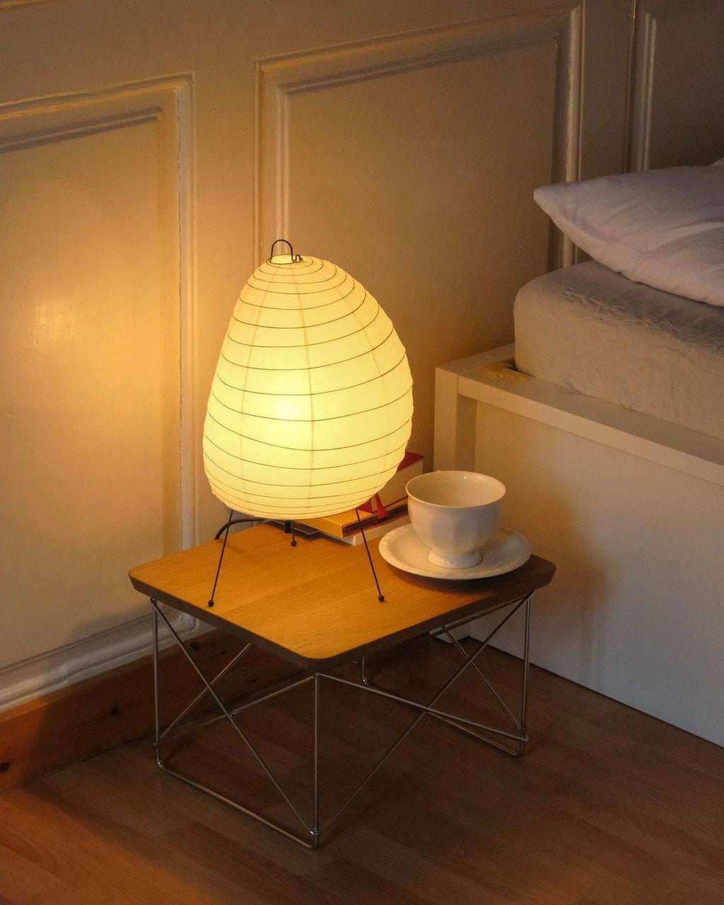 Lampe de Table Akari Washi - Lampe de Chevet Élégante avec Lumière Ambiante Douce