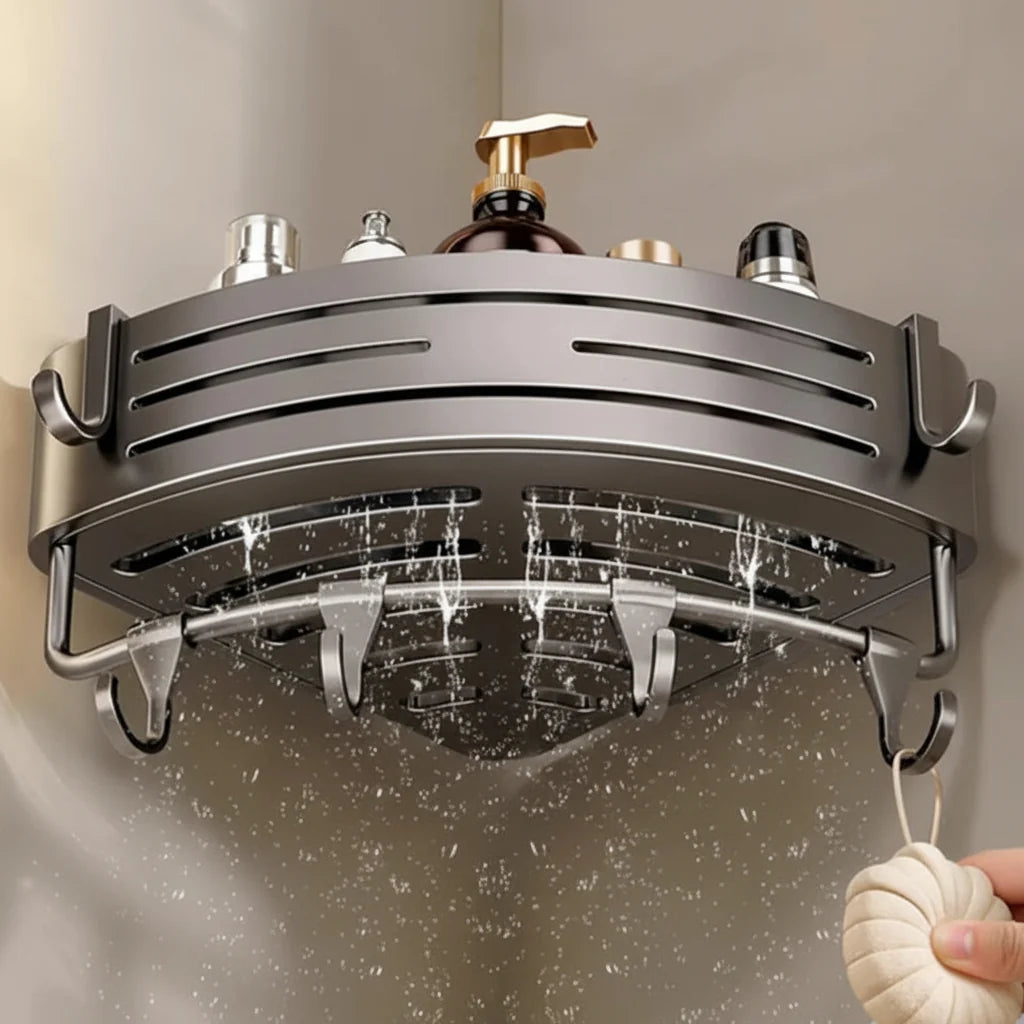 CORNERA – Support de Douche – Étagère d'Angle Économisant de l'Espace