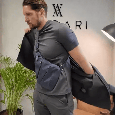 VOGUELOCK - Sac bandoulière noir élégant avec protection RFID et construction imperméable