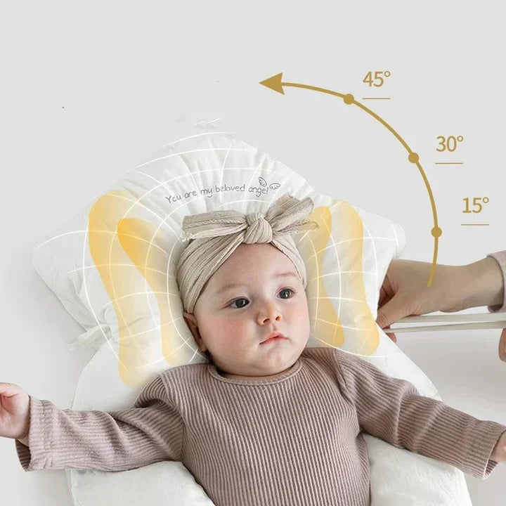Coussin Ergonomique pour Bébé – Coussin de Sommeil Antibactérien pour un Sommeil Sûr des Bébés
