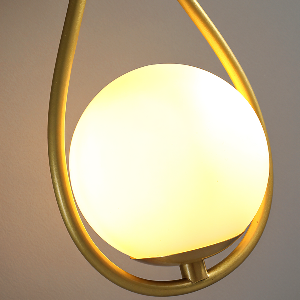 Lumeira Applique Murale – Lampe en Verre en Forme de Goutte avec Cadre Métallique Artistique