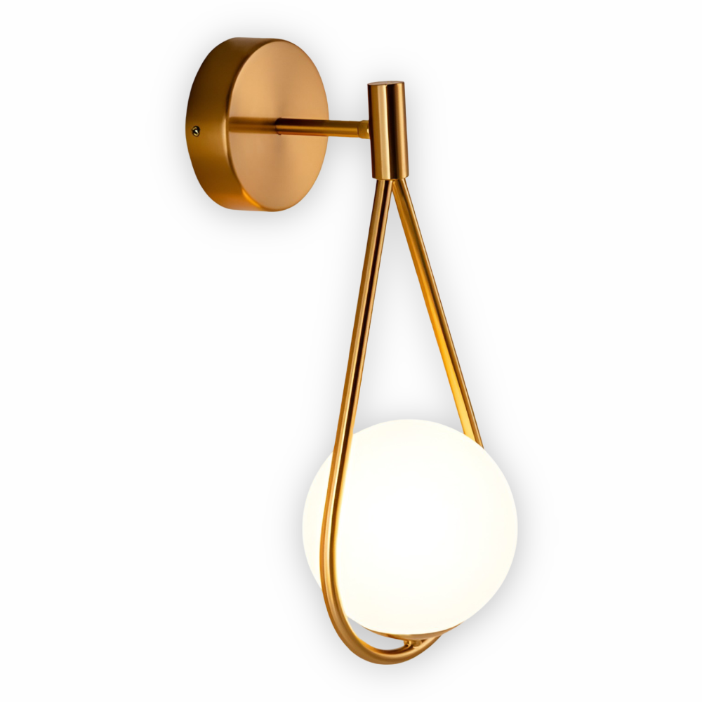 Lumeira Applique Murale – Lampe en Verre en Forme de Goutte avec Cadre Métallique Artistique